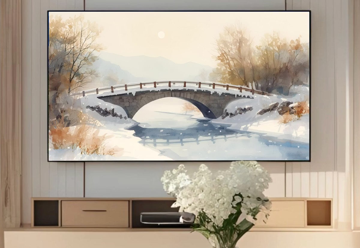 Samsung Frame TV Art Winter Landscapes - Original Paintings - Set of 40 Images