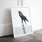 Printable Crow Painting. Crow on Branch Wall Art Instant Download Raven Decor. Black Crow Painting. Digital Raven Print Downloadable Art – Printable Wall Art