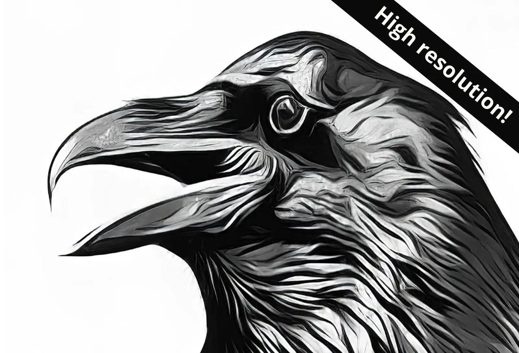 Printable Crow Painting. Crow on Branch Wall Art Instant Download Raven Decor. Black Crow Painting. Digital Raven Print Downloadable Art – Printable Wall Art Digital Download – Digital Download
