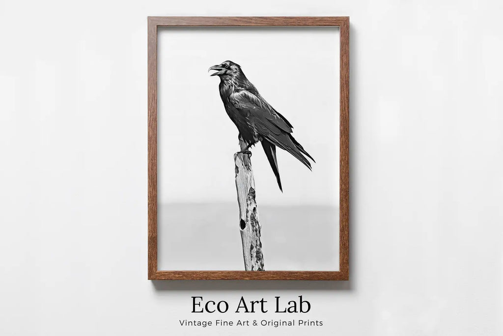 Printable Crow Painting. Crow on Branch Wall Art Instant Download Raven Decor. Black Crow Painting. Digital Raven Print Downloadable Art – Printable Wall Art Digital Download – Digital Download