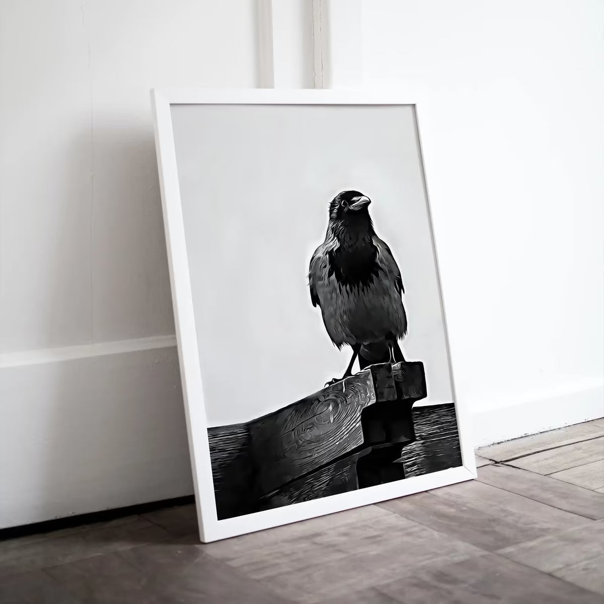 Printable Crow Painting. Crow Wall Art Instant Download Raven Decor. Black Bird Print Animal Painting. Digital Raven Print Downloadable Art – Printable Wall Art