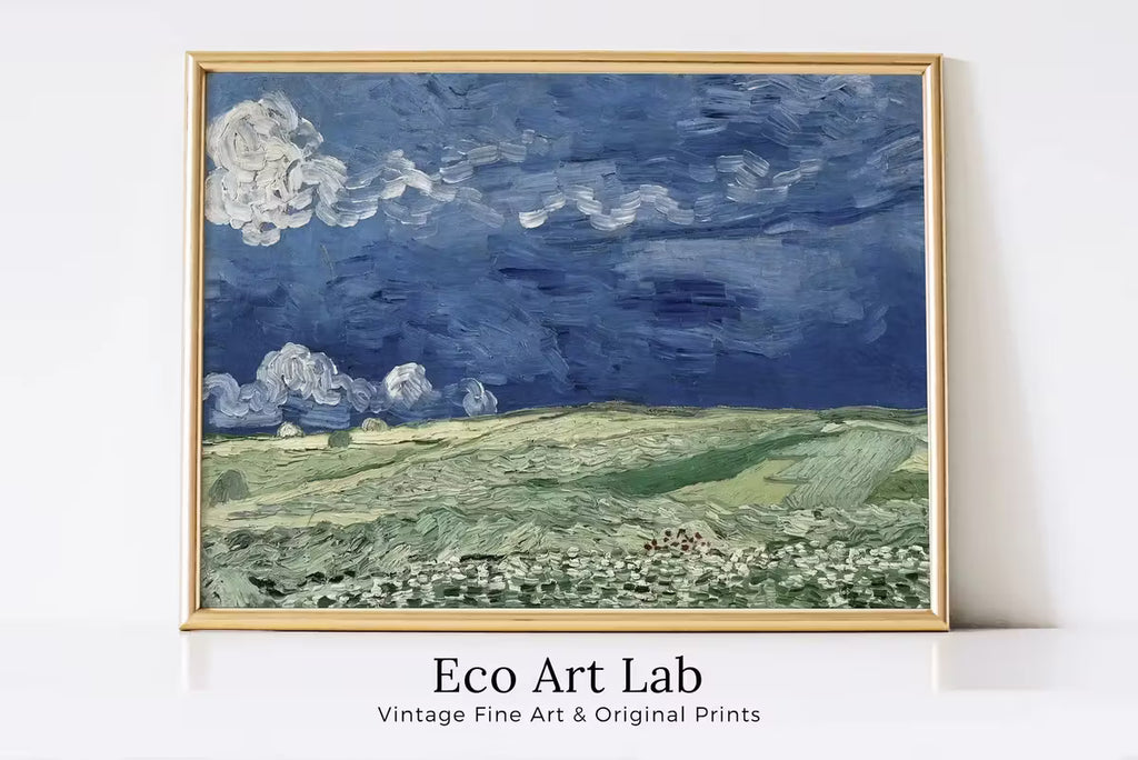 Printable Famous Art Print | Vincent van Gogh Wheatfield Under Thunderclouds | Instant Download | Vintage Painting | Fine Art Print – Printable Wall Art
