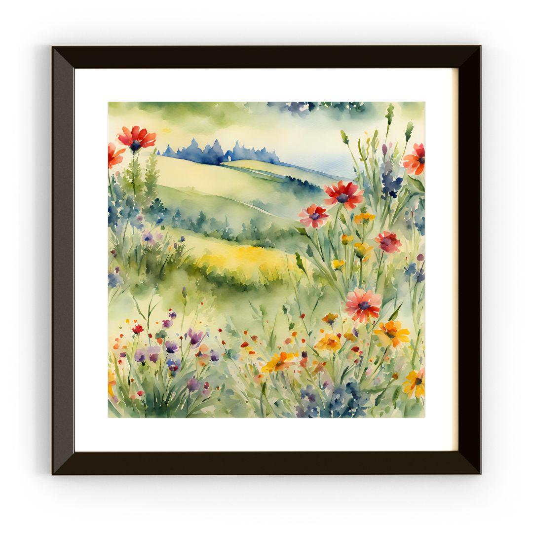 Printable Floral Wall Art I Colorful Watercolor Home Decor I Square Nature Artwork I Instant Download – Printable Wall Art Digital Download – Digital Download