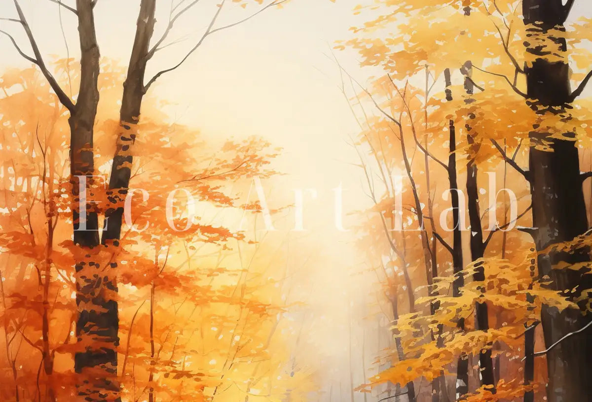 Printable Landscape Painting. Forest Trail in the Fall. Nature Print Autumn Art. Vertical Wall Art. Instant Download Home or Office Decor – Printable Wall Art Digital Download – Digital Download