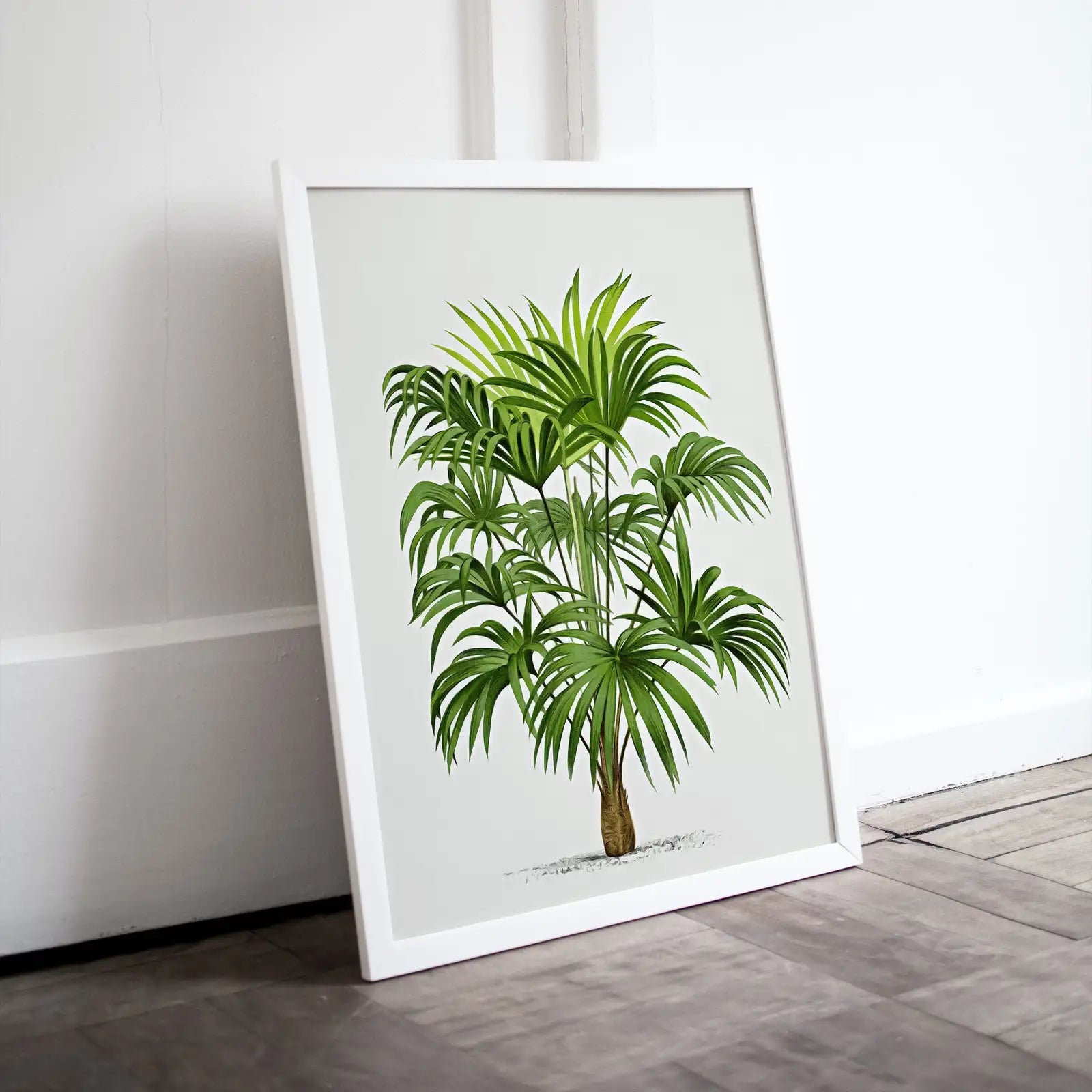 Second included artwork preview from Printable Vintage Palm Tree Art. Instant Download Botanical Wall Art Print. Vintage Tropical Poster. Palm Trees Digital Nature Print #30 featuring various scenes.