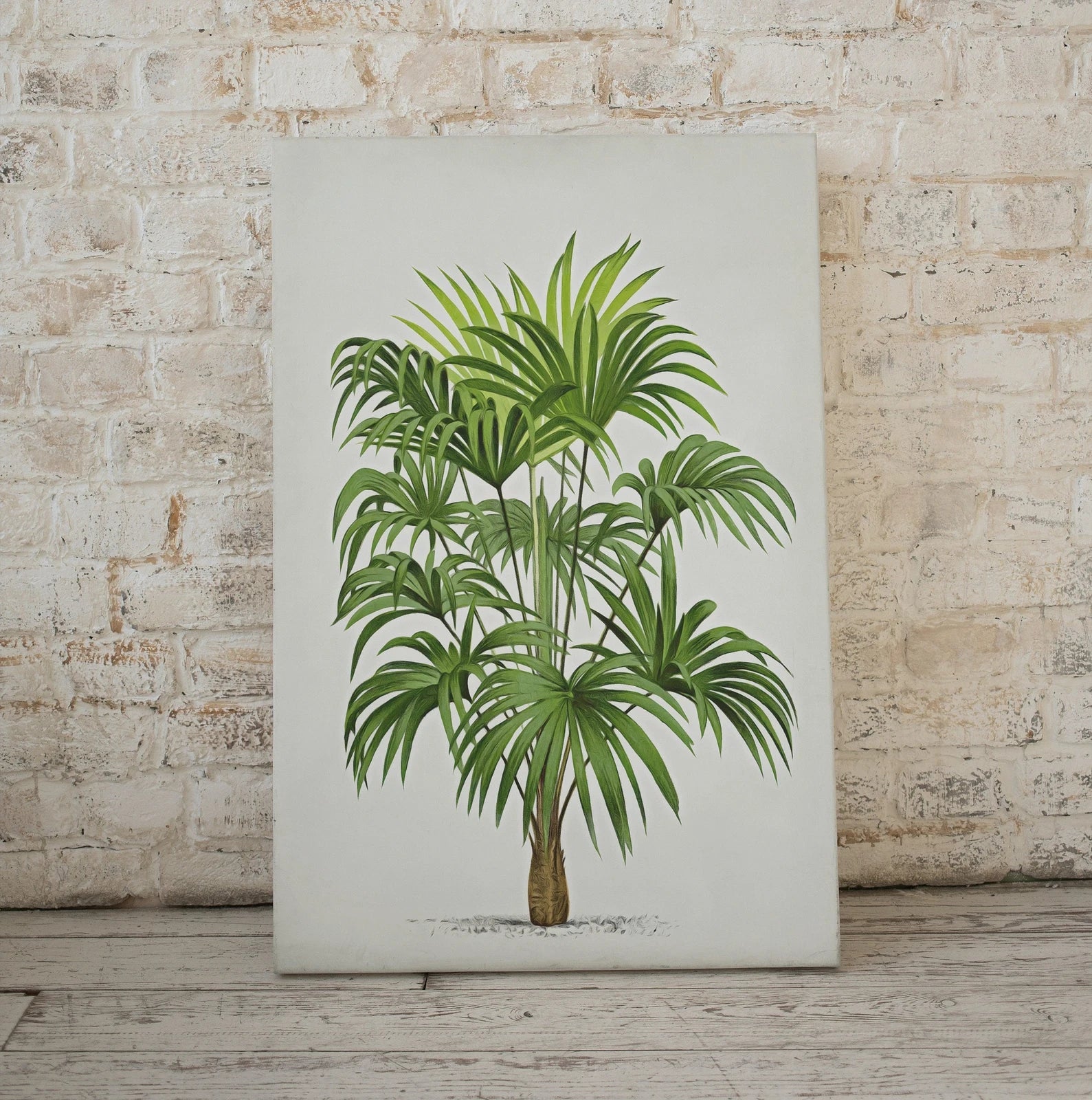 Detail view of artwork from Printable Vintage Palm Tree Art. Instant Download Botanical Wall Art Print. Vintage Tropical Poster. Palm Trees Digital Nature Print #30. (variation 1)