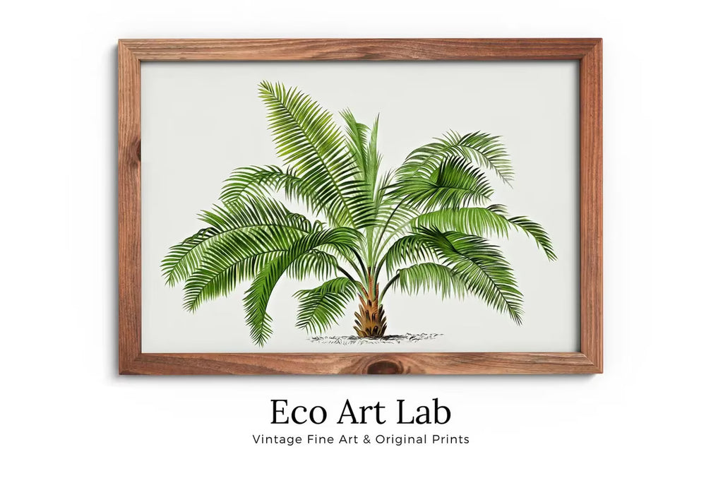 Printable Vintage Palm Tree Art. Instant Download Botanical Wall Art Print. Vintage Tropical Poster Palm Trees Nature Poster Digital Art #06 – Printable Wall Art