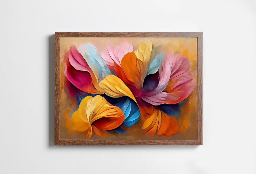 Printable Wall Art Colorful Abstract Flower Petals. Abstract Modern Floral Print Digital Painting. Botanical Art Print. Downloadable Art #6 – Printable Wall Art