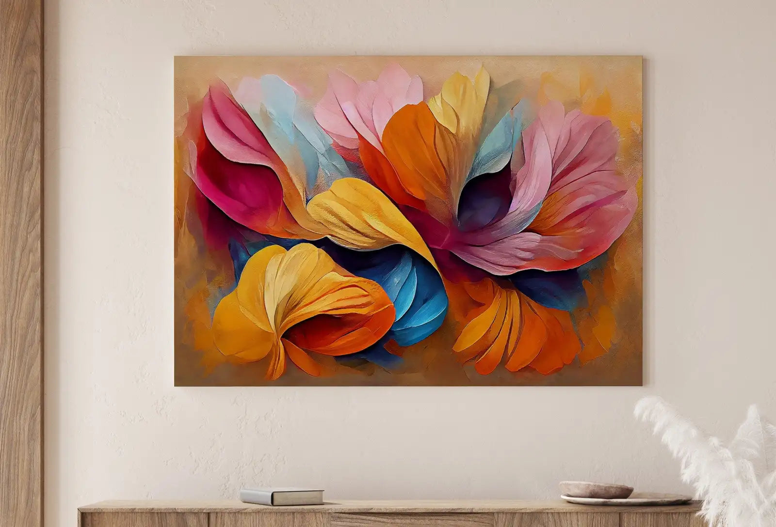 Printable Wall Art Colorful Abstract Flower Petals. Abstract Modern Floral Print Digital Painting. Botanical Art Print. Downloadable Art #6 – Printable Wall Art Digital Download – Digital Download
