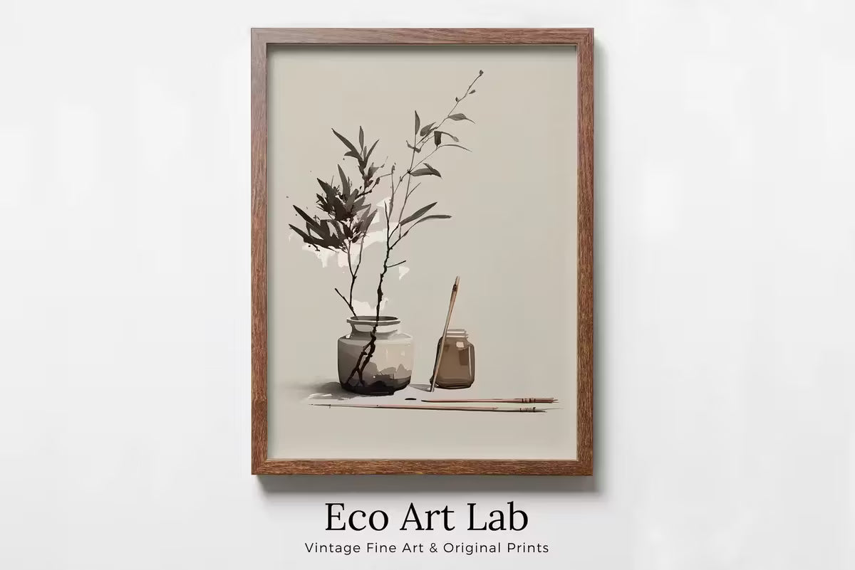 Printable Wall Art. Minimalist Zen Wall Decor. Brown & Beige Wabi Sabi Abstract Print. Japandi Wall Art. Modern Neutral Abstract – Printable Wall Art