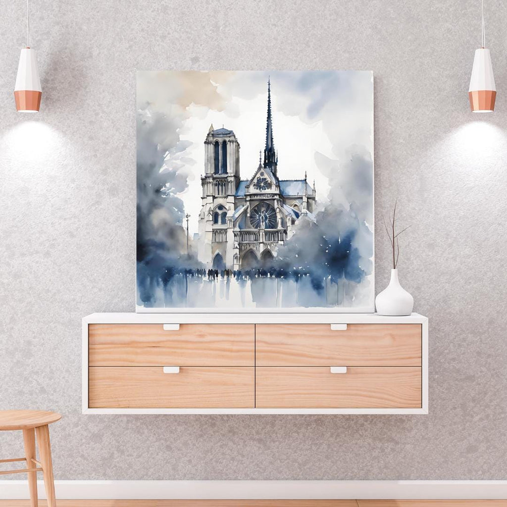 Printable Wall Art | Modern Blue Painting For Contemporary Home | Unique Square Decor Digital Download – Printable Wall Art Digital Download – Digital Download