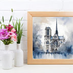 Printable Wall Art | Modern Blue Painting For Contemporary Home | Unique Square Decor  – Printable Wall Art