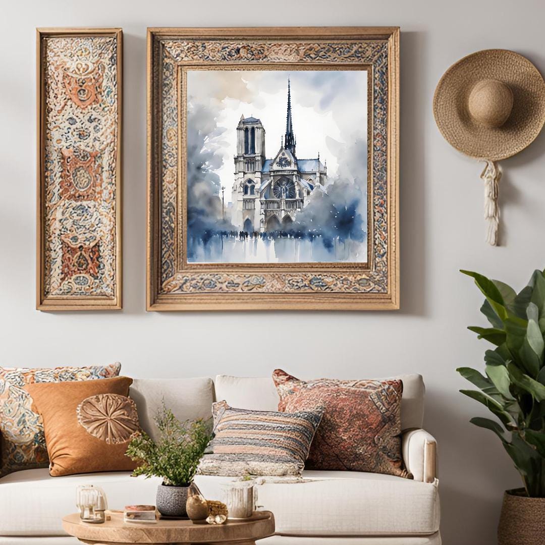 Printable Wall Art | Modern Blue Painting For Contemporary Home | Unique Square Decor Digital Download – Printable Wall Art Digital Download – Digital Download