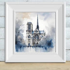 Printable Wall Art | Modern Blue Painting For Contemporary Home | Unique Square Decor  – Printable Wall Art