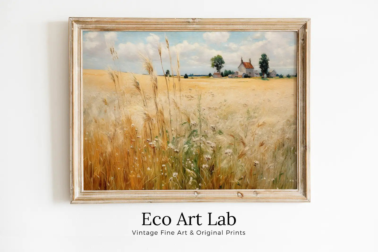 Printable Wheat Field | Landscape Oil Painting | Vintage Country Landscape Art | Vintage Landscape Print | Digital Wall Art – Printable Wall Art Digital Download – Digital Download