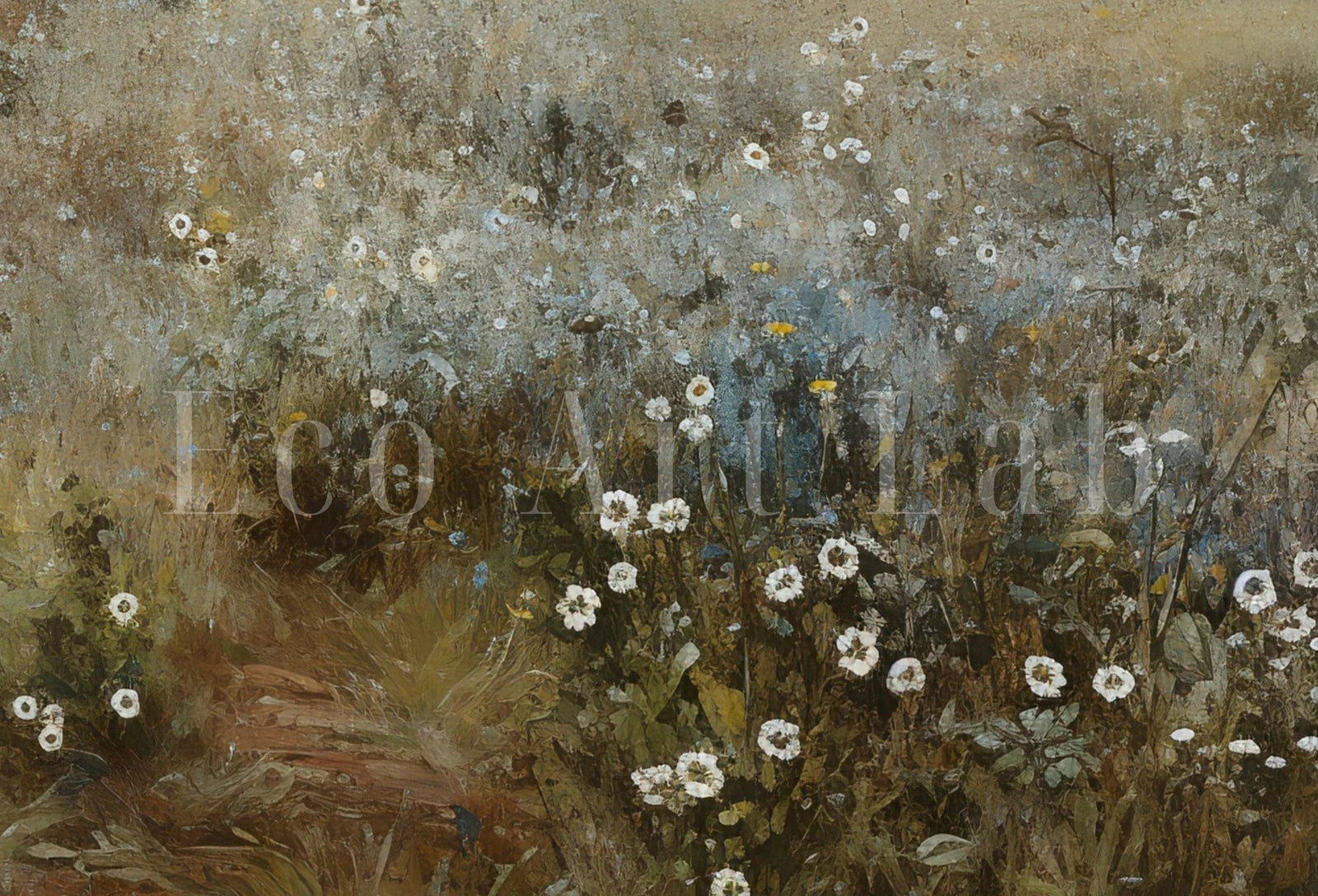 Printable Wildflower Field | Landscape Oil Painting | Country Field Wall Art | Vintage Landscape Art Print |  Digital Download – Printable Wall Art Digital Download – Digital Download