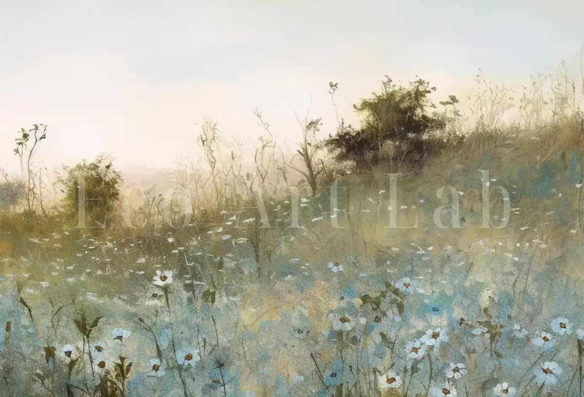 Printable Wildflower Field | Landscape Oil Painting | Country Field Wall Art | Vintage Landscape Art Print | Floral Art |  – Printable Wall Art