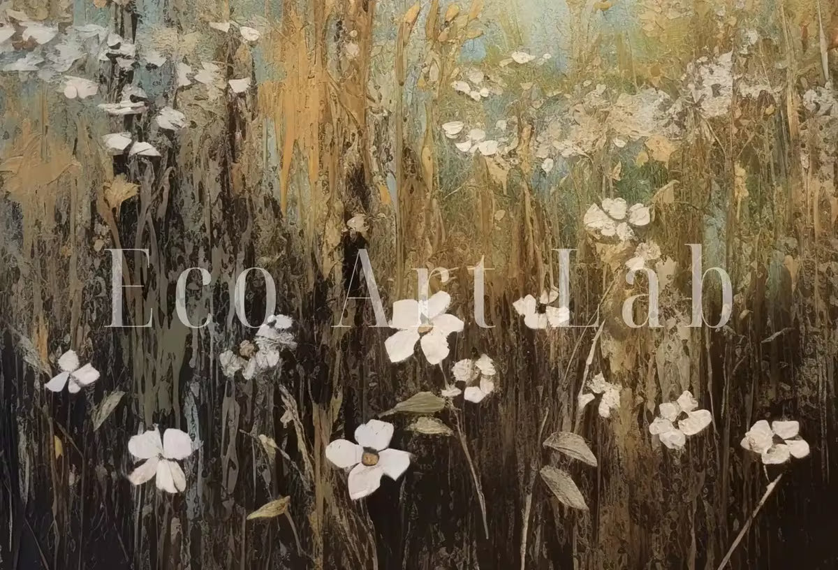 Printable Wildflower Painting | Rustic Country Decor |  | Neutral Wall Art | Landscape Painting – Printable Wall Art