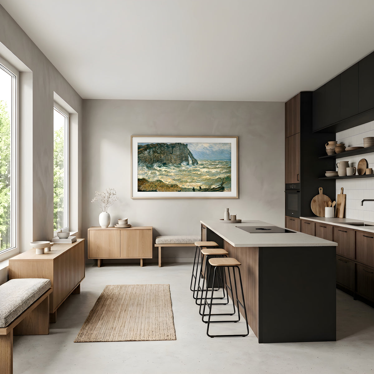 Claude Monet - Printable Wall Art - Etretat Rough sea