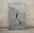 Raven Painting on Rock in Grand Canyon Print. Instant Download Digital Crow Painting Raven Art. Black and White Printable Wall Art Poster – Printable Wall Art