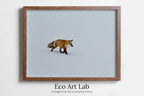 Framed view of Red Fox Walking in Snow. Printable Wall Art. Digital Download Fox Wall Art Poster. Nature Print Digital Art. Instant Download Winter Decor – printable wall art digital download.