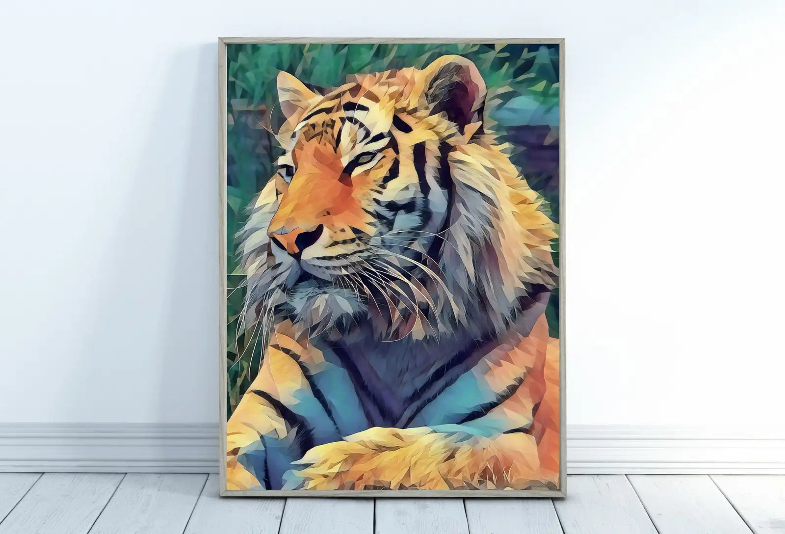 Resting Tiger Wall Art Print, Year of the Tiger Printable Wall Art, Colorful Tiger Painting, Animal Print, Nature Wildlife Instant Download – Printable Wall Art Digital Download – Digital Download