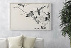 Detail view of artwork from Robin Birds and Rose Vintage Japanese Painting. Japanese Wall Art Printable Poster. 19th Century Japanese Vintage Wall Art, Bird Asian Art. (variation 1)