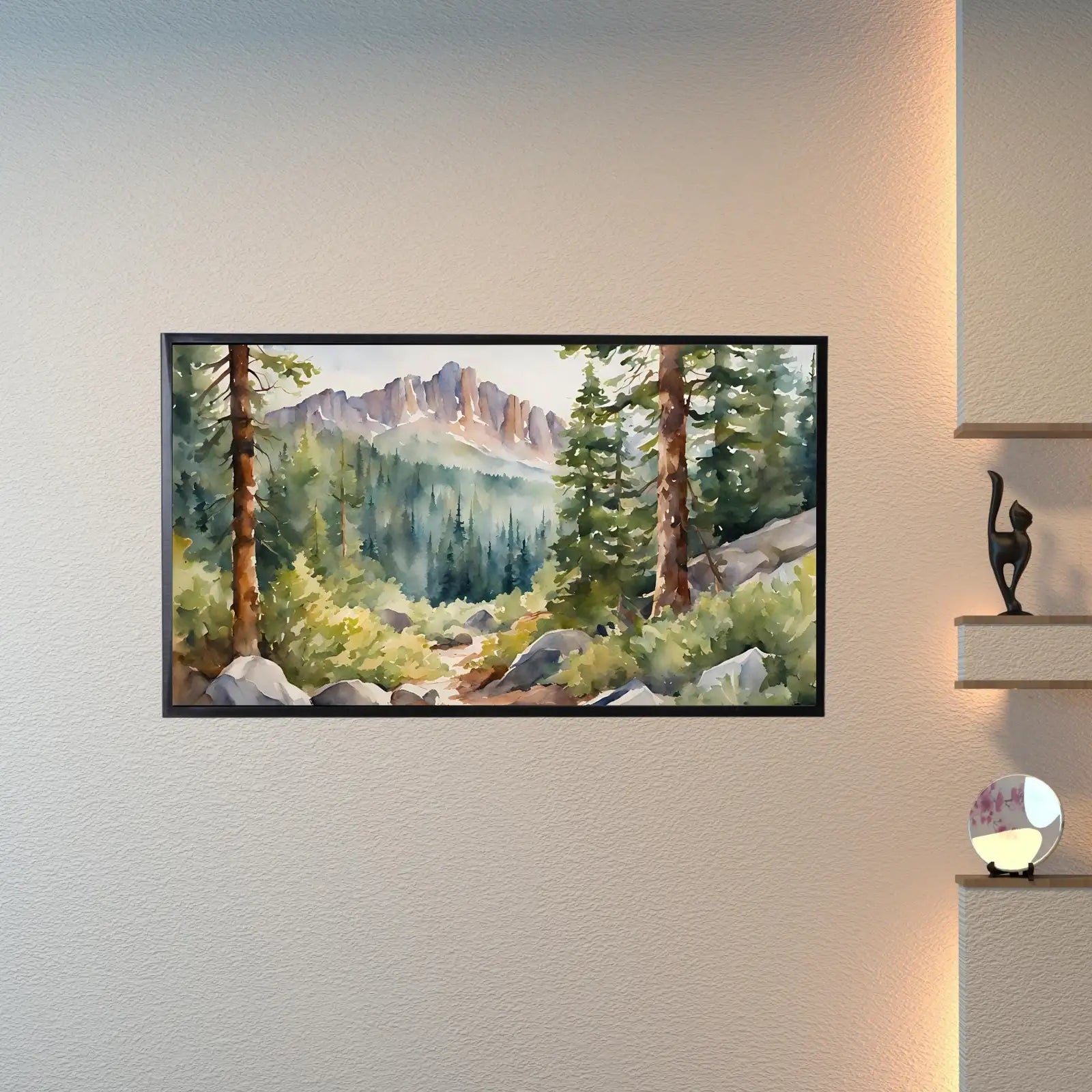 Rocky Mountains Art For Frame TV. Forest Watercolor Nature Landscape Prints. 4K Nature Decor. Instant Download – Frame TV Digital Download Art – Digital Download