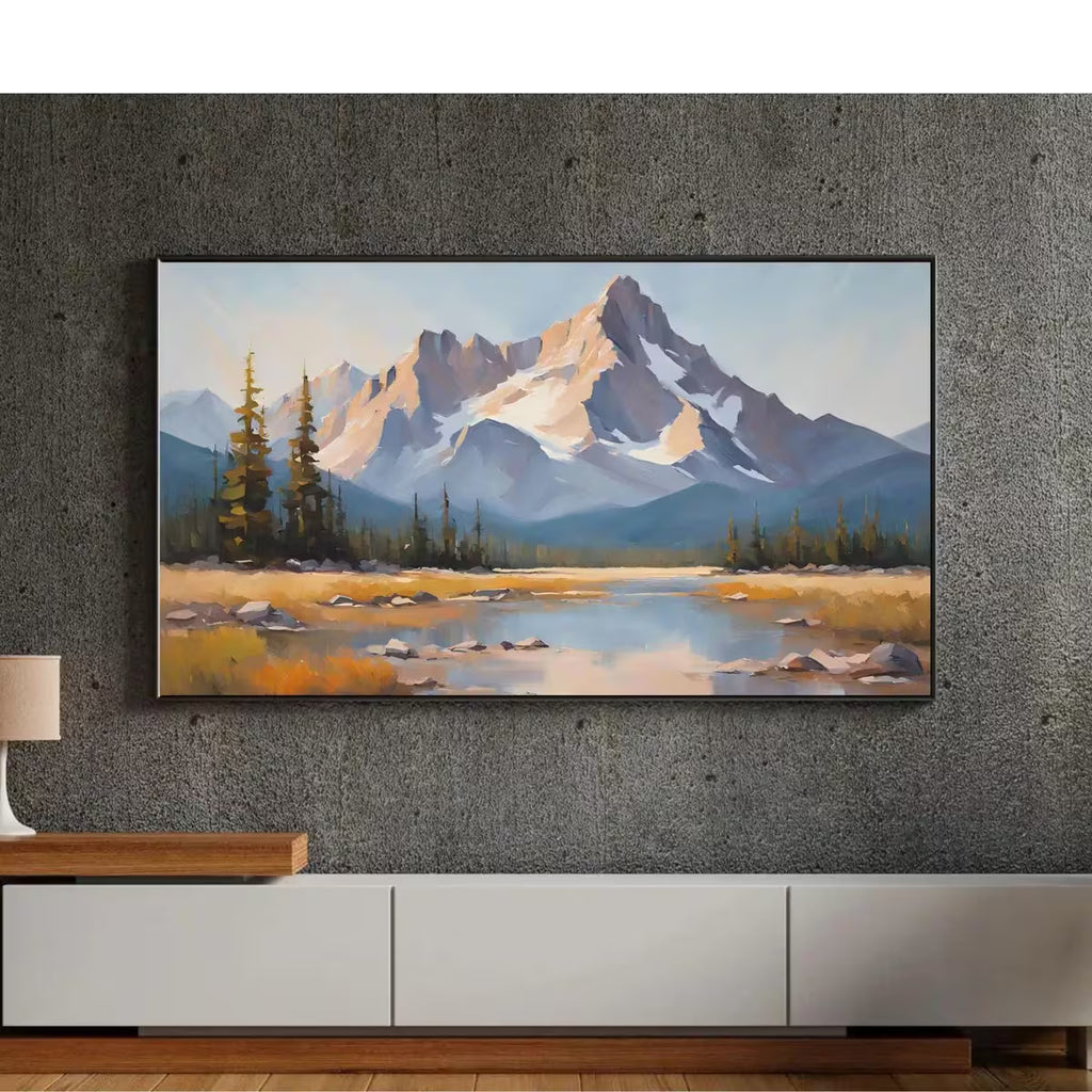 Rocky Mountains Art For Samsung Frame TV. 4K Mountain View Nature Wall Decor. Scenic Mountain Print Outdoor Landscape Art – Frame TV  Art