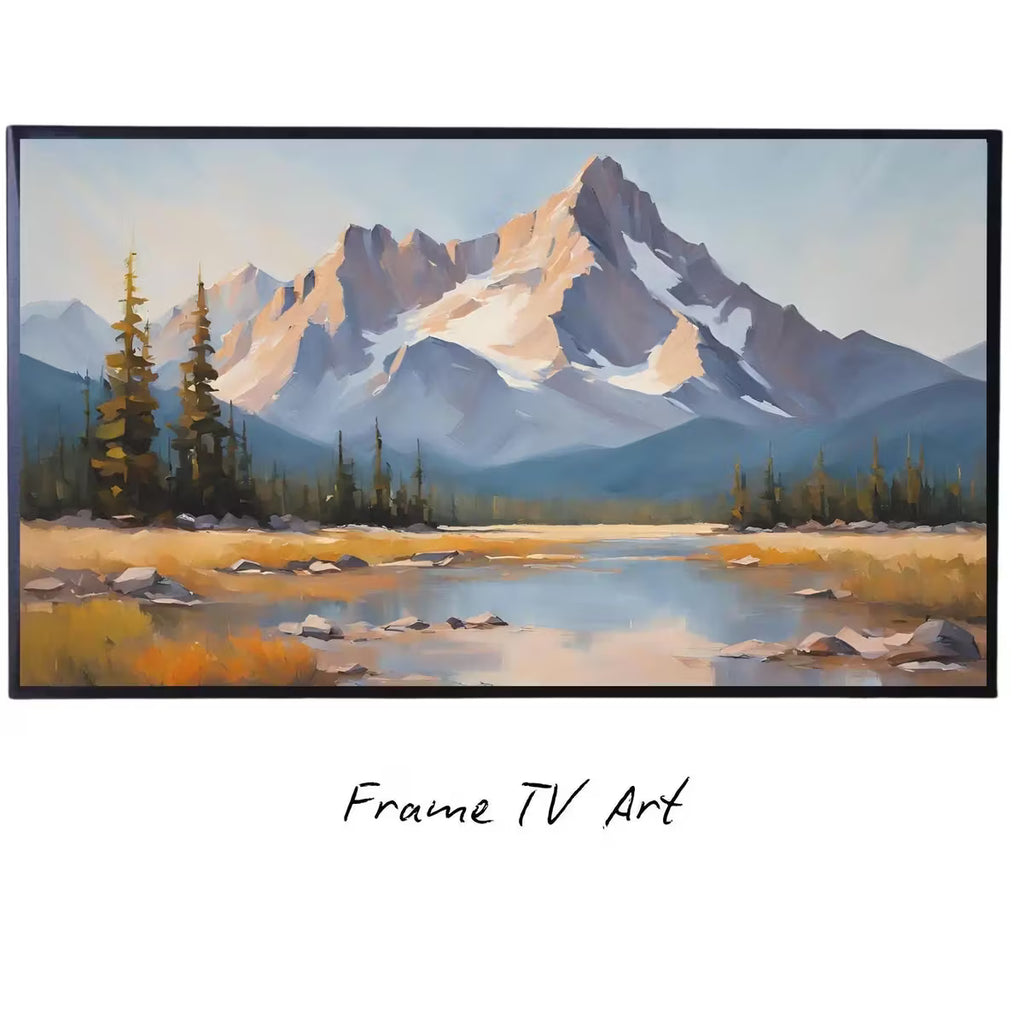 Rocky Mountains Art For Samsung Frame TV. 4K Mountain View Nature Wall Decor. Scenic Mountain Print Outdoor Landscape Art – Frame TV  Art