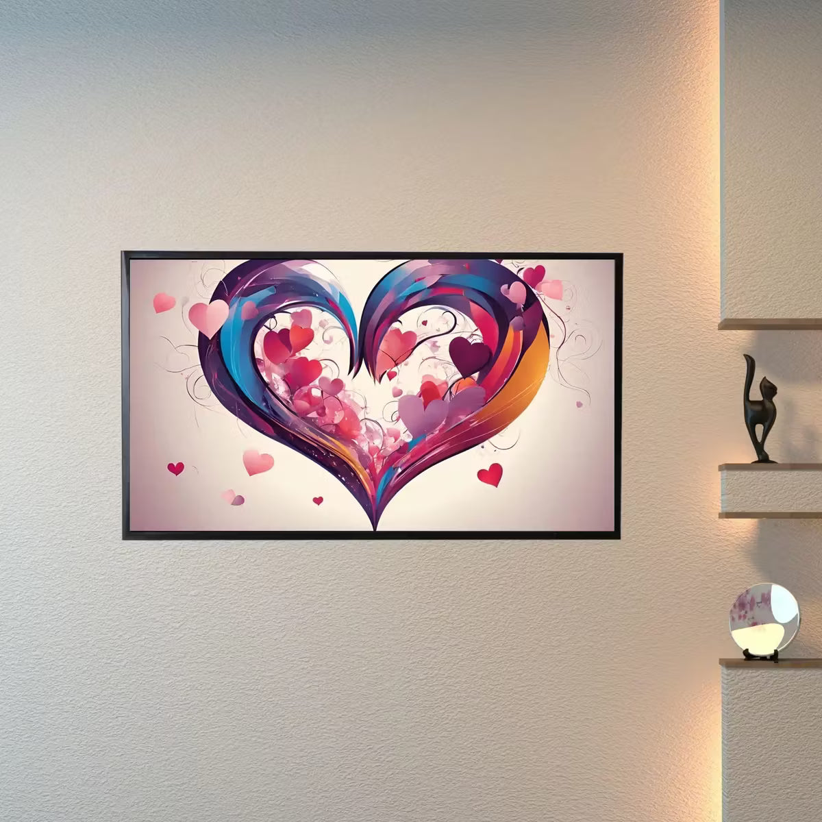 Romantic Love Wall Decor. Heart Abstract Art for Valentines Day. Unique Frame TV Art for Modern Home – Frame TV  Art