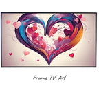 Romantic Love Wall Decor. Heart Abstract Art for Valentines Day. Unique Frame TV Art for Modern Home – Frame TV  Art