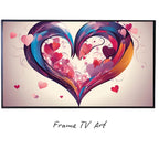 Romantic Love Wall Decor. Heart Abstract Art for Valentines Day. Unique Frame TV Art for Modern Home – Frame TV Digital Download Art – Digital Download