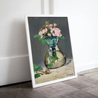Included artwork preview showing first selection of artworks from Roses in Vase Painting, Famous Édouard Manet Art Print. Instant Download Printable Manet Fine Art. Vintage Still Life Pink Roses Painting.