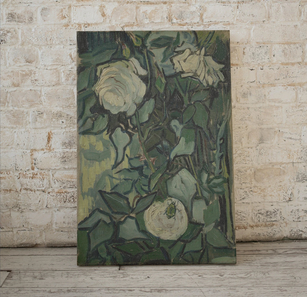 Roses Painting Famous van Gogh Art Print. Instant Download Printable Garden van Gogh Fine Art. Vintage Botanical Art. White Roses Painting. – Printable Wall Art Digital Download