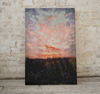 Included artwork preview showing first selection of artworks from Rustic Antique Moody Abstract Sunset Oil Painting. Instant Download Printable Wall Art. Abstract Vintage Sunset Painting Digital Print.
