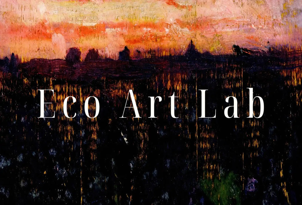 Detail view of artwork from Rustic Antique Moody Abstract Sunset Oil Painting. Instant Download Printable Wall Art. Abstract Vintage Sunset Painting Digital Print. (variation 2)