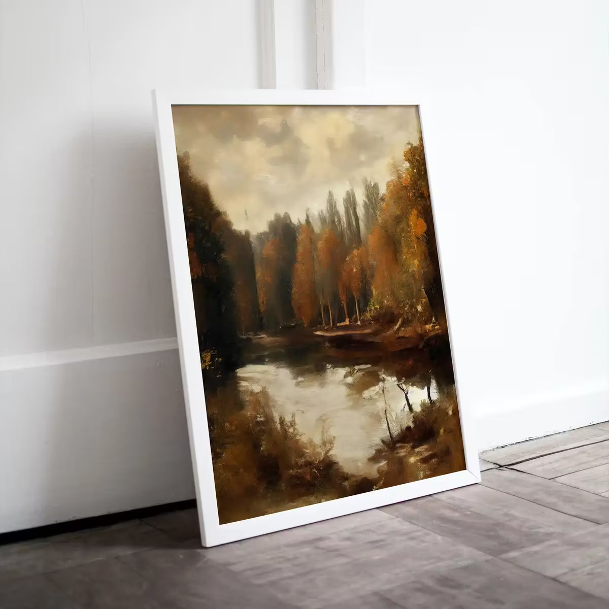 Rustic Autumn Landscape Fall Art. Muted Colors Printable Painting. . Country Decor Nature Landscape. Moody Vintage Art Print – Printable Wall Art