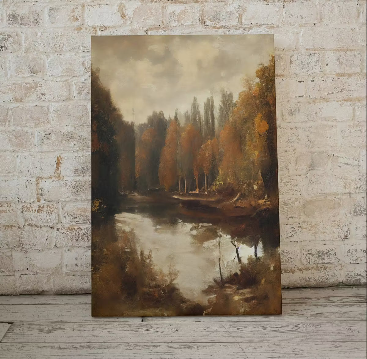 Rustic Autumn Landscape Fall Art. Muted Colors Printable Painting. . Country Decor Nature Landscape. Moody Vintage Art Print – Printable Wall Art
