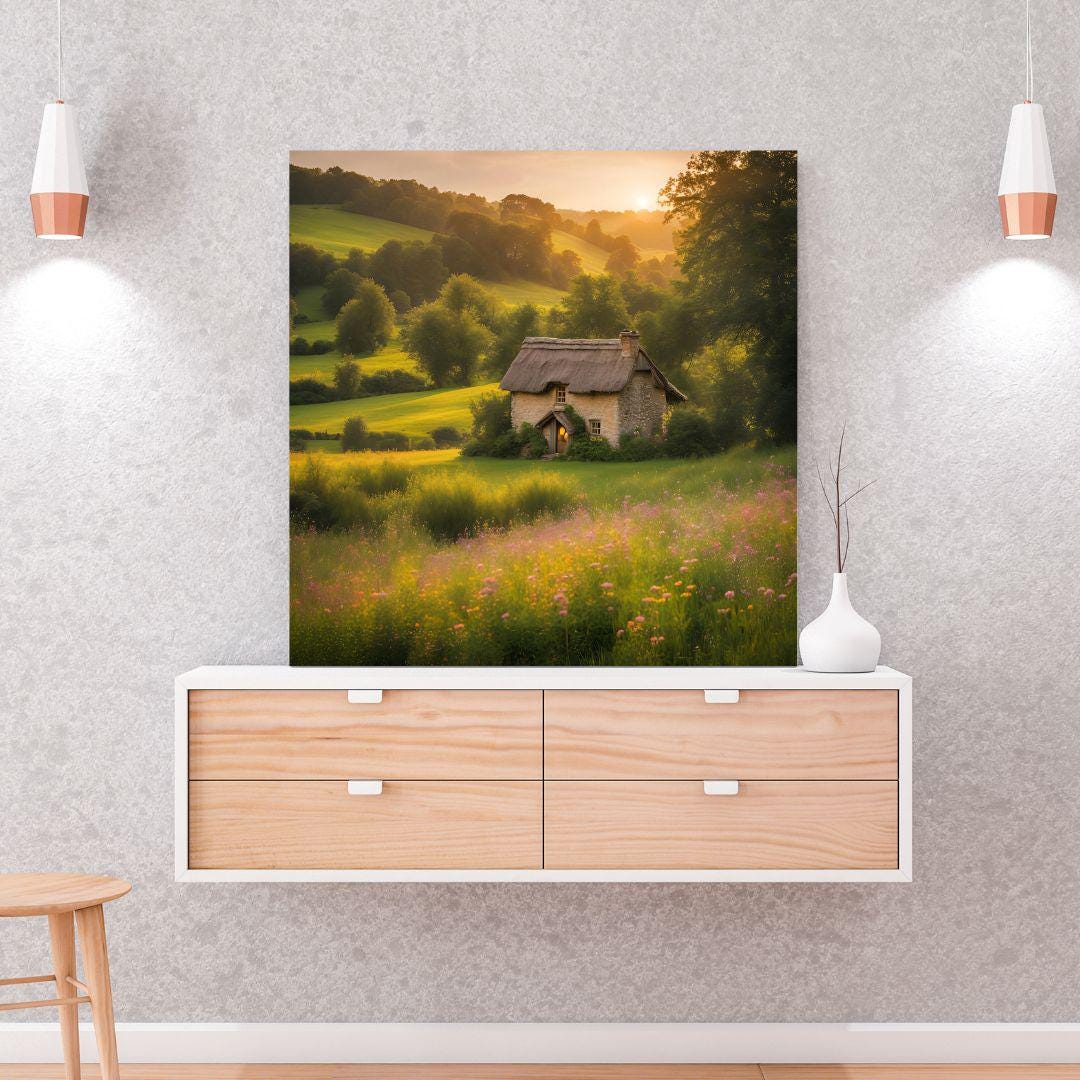 Rustic Cabin Printable Art. Landscape Decor for Home. Cottagecore Wall Art Digital Download – Printable Wall Art Digital Download – Digital Download