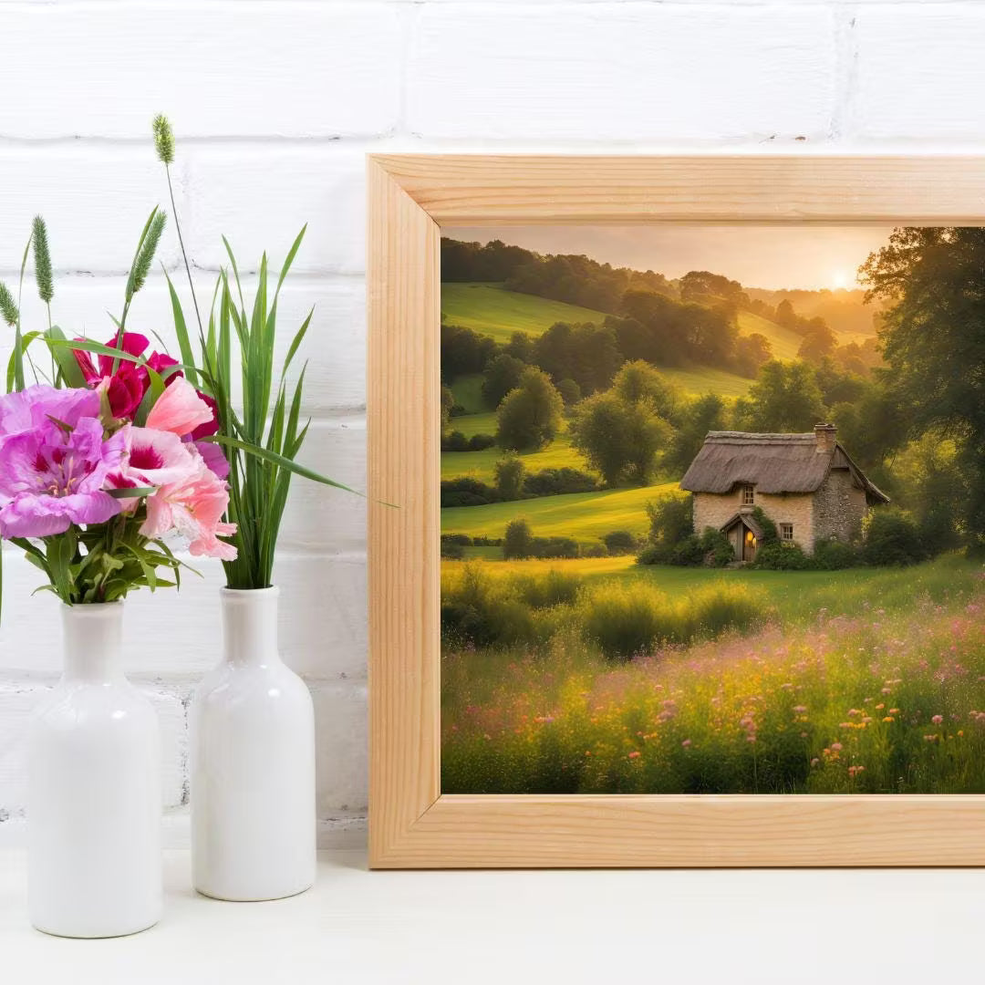 Rustic Cabin Printable Art. Landscape Decor for Home. Cottagecore Wall Art  – Printable Wall Art