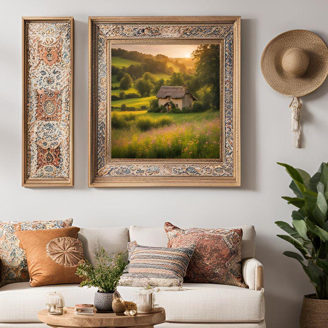 Rustic Cabin Printable Art. Landscape Decor for Home. Cottagecore Wall Art Digital Download – Printable Wall Art Digital Download – Digital Download