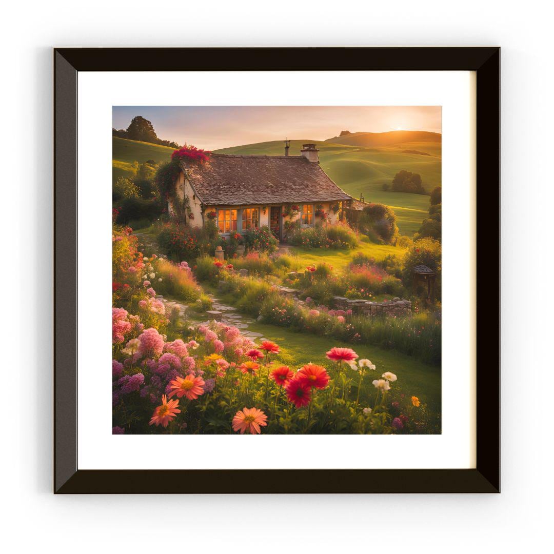 Framed view of Rustic Wall Art Printable Decor – printable wall art digital download.