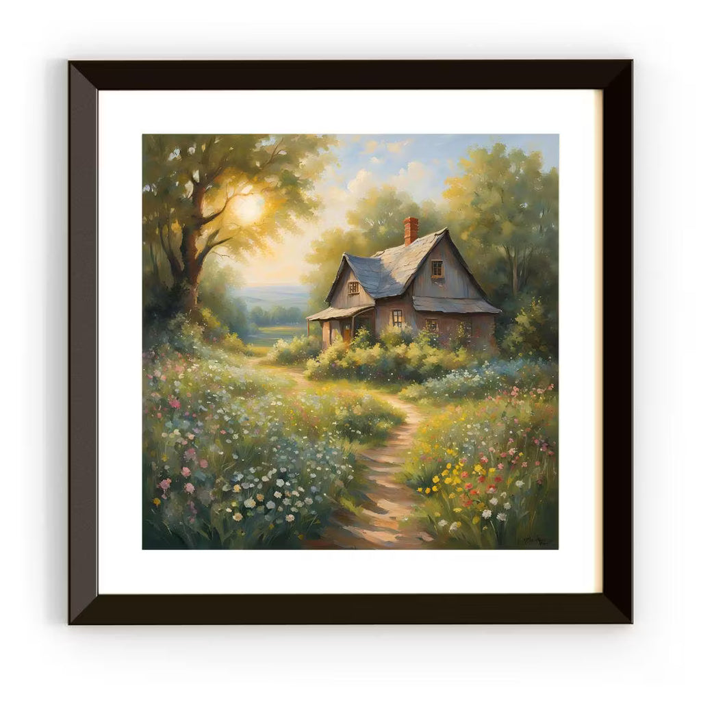 Rustic Wall Art Printable I Cabin Decor for Home I Wildflowers Square Art Design – Printable Wall Art