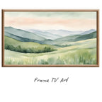 Sage Green Art For Frame TV I Countryside Decor For Samsung Frame TV I Minimalist Home 4K Wall Art – Frame TV Digital Download Art – Digital Download