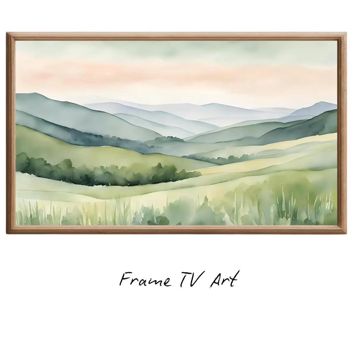 Sage Green Art For Frame TV I Countryside Decor For Samsung Frame TV I Minimalist Home 4K Wall Art – Frame TV  Art