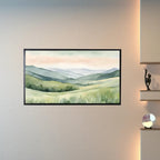 Sage Green Art For Frame TV I Countryside Decor For Samsung Frame TV I Minimalist Home 4K Wall Art – Frame TV  Art