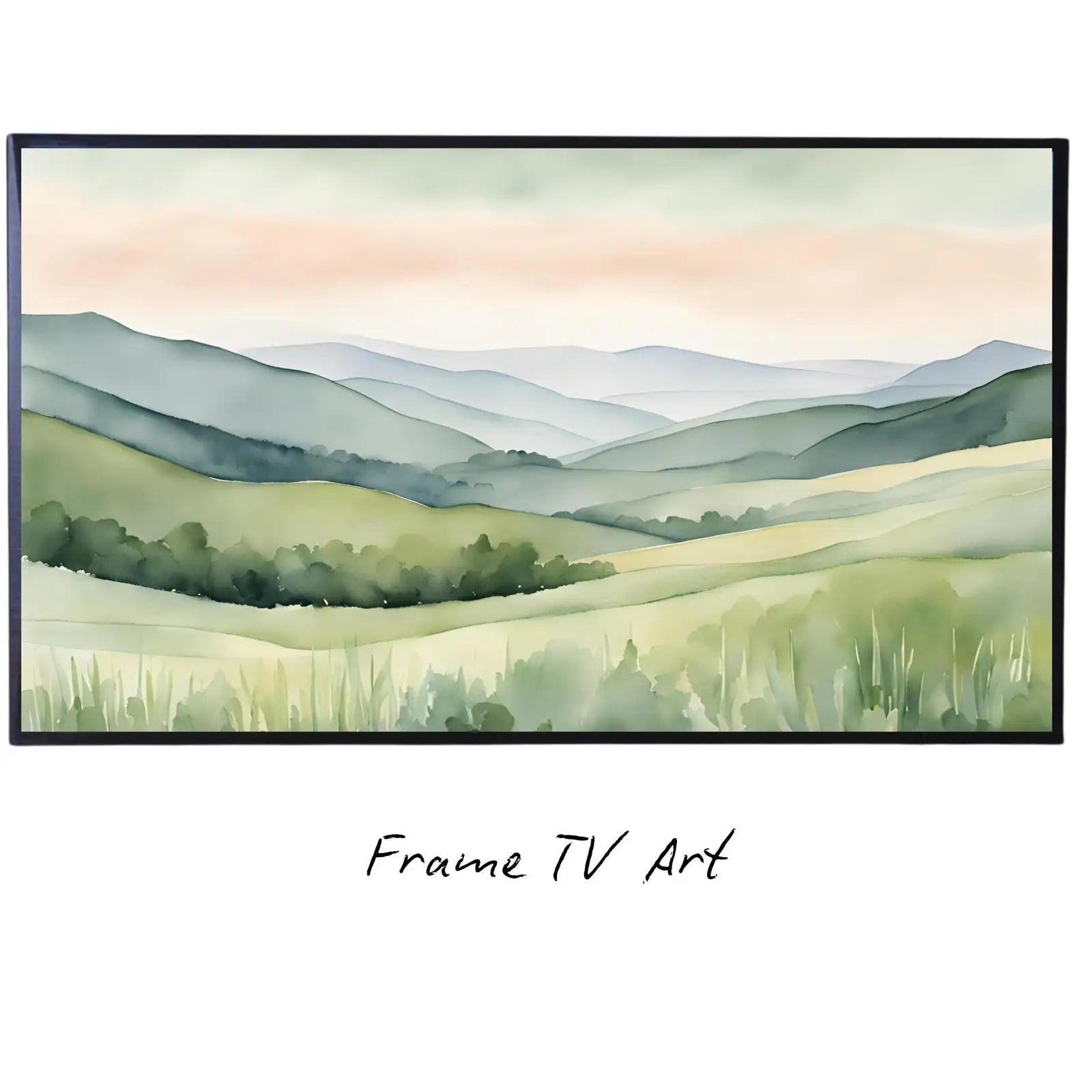 Sage Green Art For Frame TV I Countryside Decor For Samsung Frame TV I Minimalist Home 4K Wall Art – Frame TV Digital Download Art – Digital Download