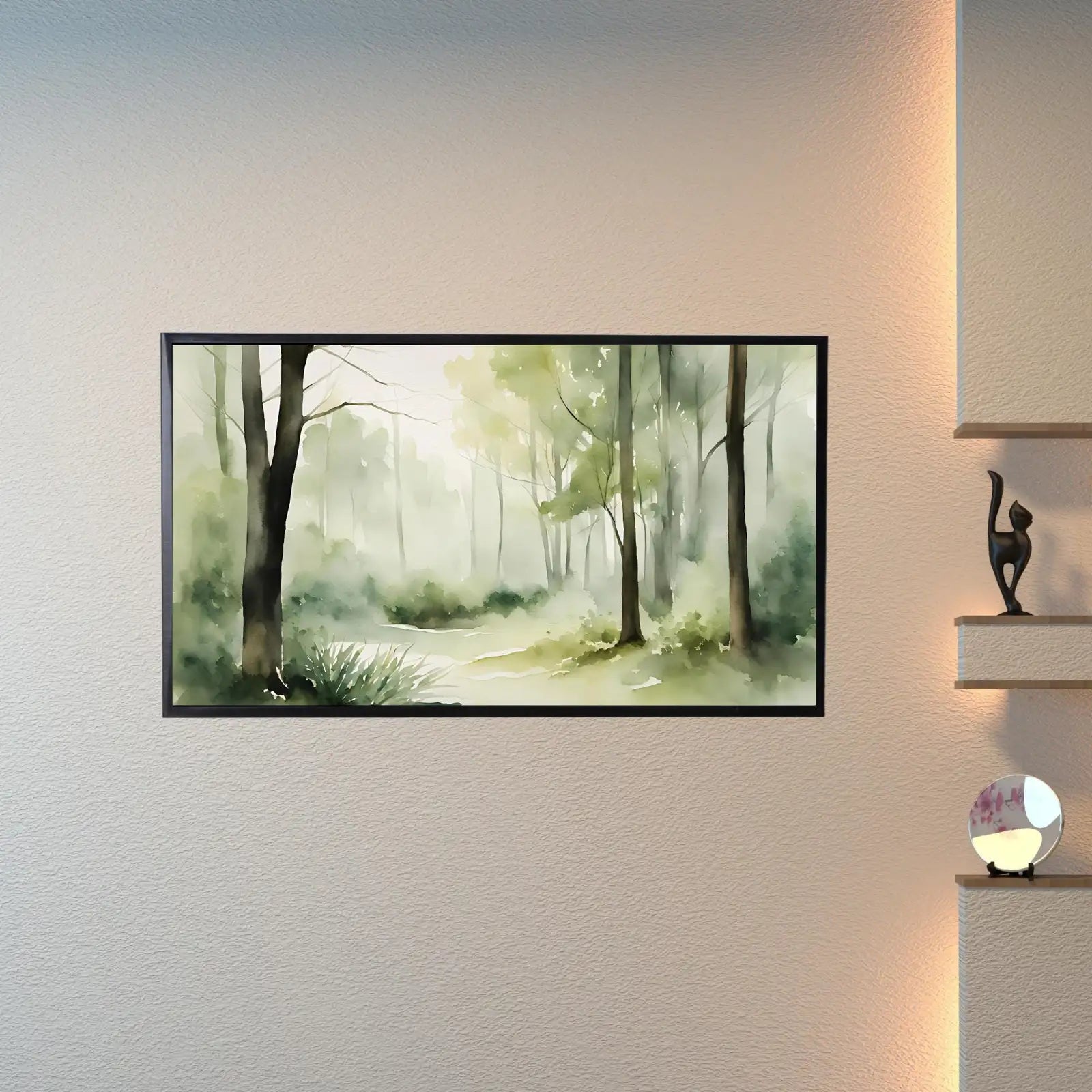 Sage Green Art for Samsung Frame TV I Minimalist Decor for Frame TV I Forest Landscape Wall Art for Modern Aesthetic – Frame TV Digital Download Art