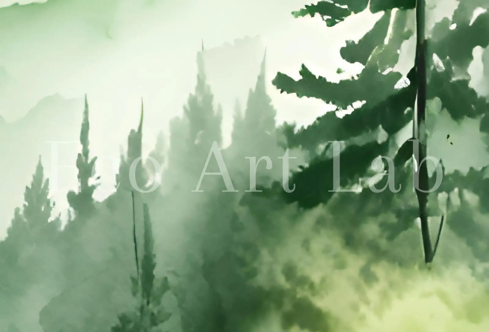 Sage Green Mountain Forest 3 Piece Wall Art. Watercolor Mountain Triptych Printable Painting. Digital Download – Printable Wall Art Digital Download
